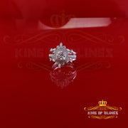 King Of Blings Enhancer Guard Wrap Insert Ring SZ7 White Silver 1.75ct VVS D Cushion Moissanite King of Blings