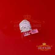 King Of Bling's19.00ct Cubic Zirconia White Sterling Silver Men's/ Women Wedding Rings Size 9 KING OF BLINGS