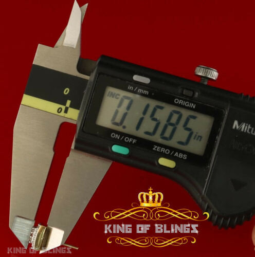 King of Bling's 1.2ct Cubic Zirconia 925 Yellow Silver Women's & Men's Hip Hop Square Earrings KING OF BLINGS