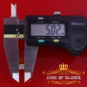 King of Blings-925 Sterling Silver 0.05ct Genuine Diamond Women's & Men's Yellow Square Earring KING OF BLINGS