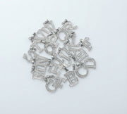 King Of Bling's Attractive Sterling SilverAll Alphabet Letter White Pendant with Cubic Zirconia KING OF BLINGS