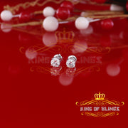King of Bling's Men's & Women's 925 Silver White 0.66ct VVS 'D' Moissanite Stud Stud Earrings KING OF BLINGS