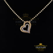 King Of Bling's Promise Yellow 925 Sterling Silver 'HEART 'Shape Pendant 0.87ct Cubic Zirconia KING OF BLINGS