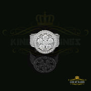 King Of Bling'sWhite 925 Silver Sterling 14.00ct Round Cubic Zirconia Fashion Men's Ring SZ9.5 KING OF BLINGS