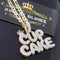 Yellow' Crown CUPCAKE Pendant 925 Sterling Silver Pendant 7.90ct Cubic Zirconia KING OF BLINGS