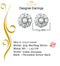 King of Bling's 925 Yellow Sterling Silver 1.18ct Cubic Zirconia Women's Hip Hop Flower Earrings KING OF BLINGS