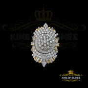 King Of Bling's 925 Sterling Silver Yellow 11.00ct Cubic Zirconia Cocktail Womens Ring Size 9 KING OF BLINGS