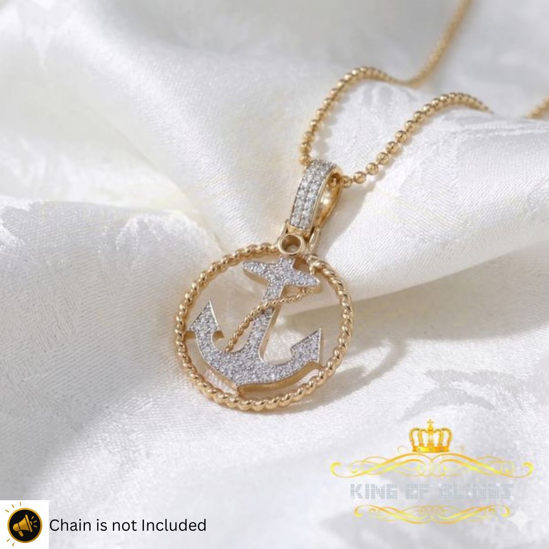 King Of Bling's King of Bling's Yellow Sterling Silver Necklace Pendant 1.46ct Cubic Zirconia