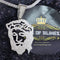 White Beautiful 925 Sterling Mens Jesus Face Pendant with 10.24ct Cubic Zirconia KING OF BLINGS