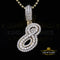 Yellow Cursive 3D Number 1 Sterling Silver Shape Pendant 4.75ct Cubic Zirconia KING OF BLINGS