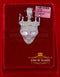 Sterling 925 Silver Skull Hat Shape White Necklace Pendant 3.34ct Cubic Zirconia KING OF BLINGS