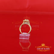 King Of Blings  10K Yellow Gold 2.00CT 'VVS' 'FL' D clr Princess Cut Moissonite Womens Ring S/7 KING OF BLINGS
