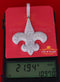 Sterling 925 Silver Fleur de Lis wise Shape White Pendant 9.66ct Cubic Zirconia KING OF BLINGS