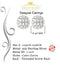 King of Blings- Aretes Para Hombre 925 White Silver 1.68ct Cubic Zirconia Round Women's Earrings KING OF BLINGS