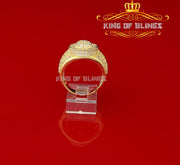 King Of Bling's 925 Sterling Yellow Silver 4.0ct Cubic Zirconia Round-Shaped Ring size 10.5 KING OF BLINGS