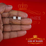 King Of Bling's 0.03ct Diamond Stud Earrings For Women White 925 Sterling Silver Stud For Men KING OF BLINGS