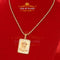 Men's Square JESUS Yellow 925 Sterling Silver 0.66ct CZ '1.00'inch 3D Pendant KING OF BLINGS