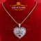 King Of Bling's Love "SWEET HEART"1.50 inch 6ct Real Moissanite 925 Silver Yellow Heart Pendant KING OF BLINGS