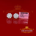 King of Blings- 3.20ct Cubic Zirconia 925 White Sterling Silver Hip Hop Flower Ladies Earrings KING OF BLINGS