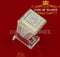 King Of Bling's 8.50CT Cubic Zirconia Yellow Silver Square Men Adjustable Ring SZ From 9 to 11 KING OF BLINGS