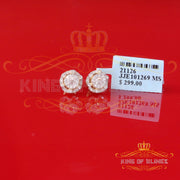 King of Bling's Men's/Womens Yellow 0.50ct VVS 'D' Moissanite Round Silver Earrings KING OF BLINGS
