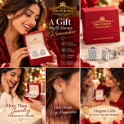 King Of Bling's 0.05ct Diamond For White 925 Sterling Silver Men's & Women's Square Earrings KING OF BLINGS