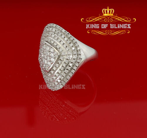 925 Sterling Silver White Cubic Zirconia 1.67ct Cocktail Womens Ring Size 7 KING OF BLINGS