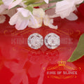 King of Bling's Men's/Womens 925 Silver White 0.50ct VVS 'D' Moissanite Round Stud Earrings KING OF BLINGS