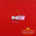 King of Blings- 925 Sterling White Silver 3.00ct Diamond Women's /Men's Hip Hop Flower Earrings KING OF BLINGS