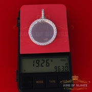 King of Bling's White Attractive Round Shape 925 Sterling Silver Pendant 9.81ct Cubic Zirconia KING OF BLINGS