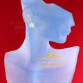 King of Blings- White 925 Sterling 1.96ct Cubic Zirconia Silver Women's Hip Hop Floral Earrings KING OF BLINGS