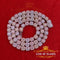 925 Silver Men's White 30ct Moissanite Necklace size 22inch & Width 7.5MM KING OF BLINGS