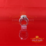 King Of Bling's19.00ct Cubic Zirconia White Sterling Silver Men's/ Women Wedding Rings Size 9 KING OF BLINGS