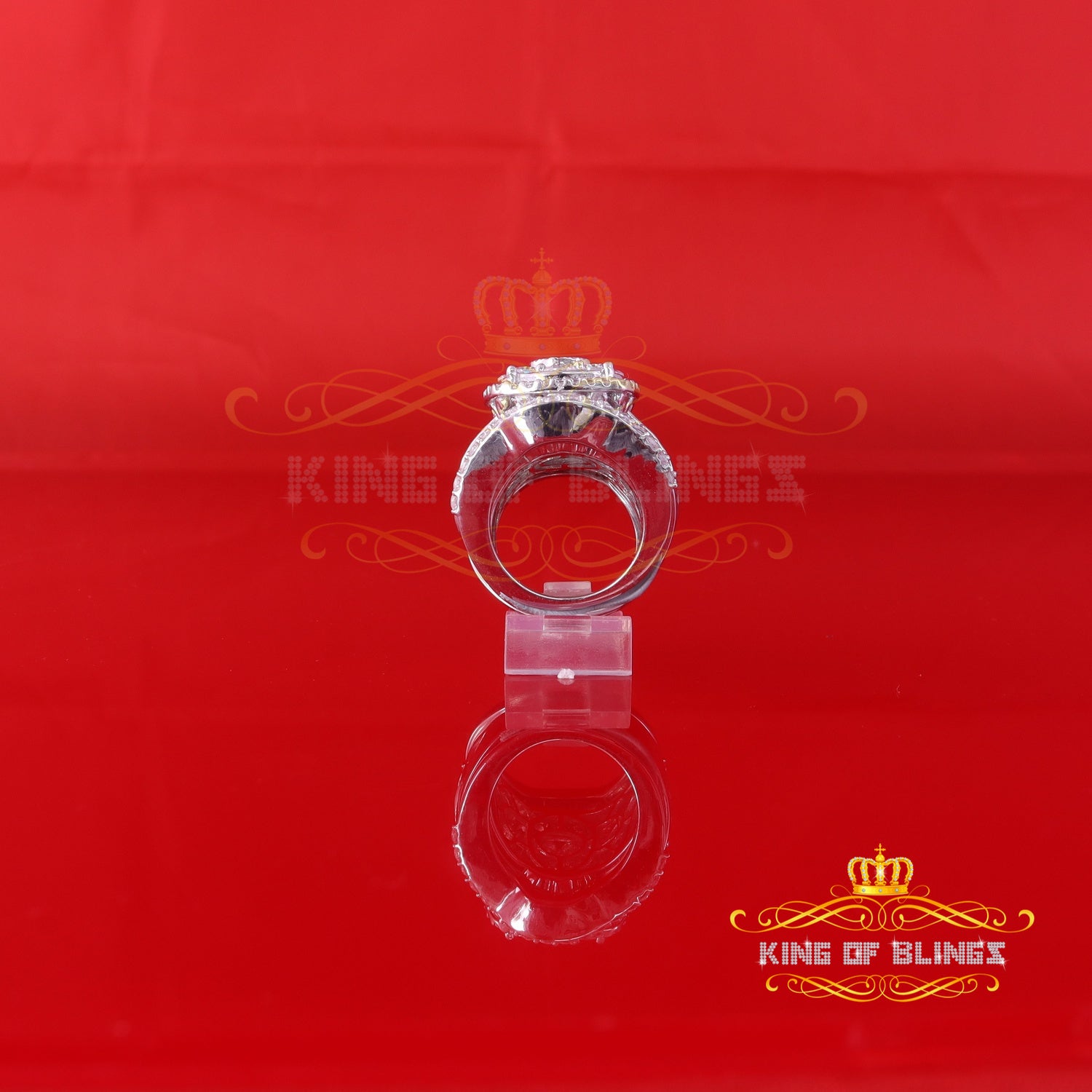 King Of Bling's19.00ct Cubic Zirconia White Sterling Silver Men's/ Women Wedding Rings Size 9 KING OF BLINGS