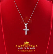 White 925 Sterling Silver Attractive special CROSS Pendant 2.09ct Cubic Zirconia KING OF BLINGS