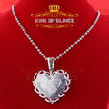 King Of Bling's 925 Sterling Silver Beautiful 2.00ct Moissanite White Heart Thorn Jesus Pendant KING OF BLINGS