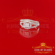 King Of Bling's 925 Sterling Yellow Silver Square 1.50ct Cubic Zirconia Womens Ring Size - 9 KING OF BLINGS