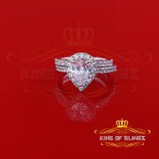 King Of Bling's5.01ct White Cubic Zirconia 925 Sterling Silver Bridal Fashion Womens Ring SZ 7 KING OF BLINGS