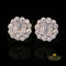 King of Blings- Aretes Para Hombre 925 White Silver 1.06ct Cubic Zirconia Round Women's Earrings KING OF BLINGS