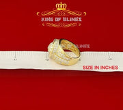 King Of Bling's King Of Blings 6.00ct Cubic Zirconia Yellow Silver Set Womens Round Ring Size 7 KING OF BLINGS