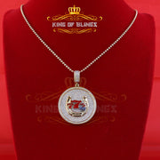 King Of Bling's 2.00ct Real Moissanite Yellow 925 Silver Lucky 777 W/Dice Horse Shoes Pendant KING OF BLINGS