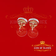 King Of Bling's 925 Sterling Yellow Silver 0.33ct Diamond Men & Women Face with tear joy Earring KING OF BLINGS