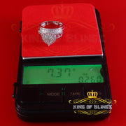 King Of Bling's New Cindarella Heart Ring SZ 7 Real Diamond 0.25ct White 925 Silver for Women King of Blings