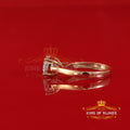 King Of Blings  10K Yellow Gold 2.00CT VVS' 'FL' D clr Round Solitaire Moissonite Womens Ring S/7 KING OF BLINGS