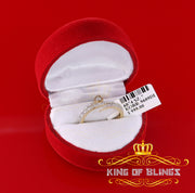 King of Bling's  Real 10kt Real Yellow Gold Real Diamond 0.12CT HEART Shape Womens Ring Size 7 KING OF BLINGS