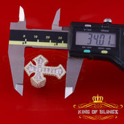King of Bling's New Yellow Cross Rings Size 10 Men's 925 Sterling Silver 6.0ct VVS D Moissanite King of Blings