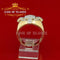 King Of Bling's Yellow Silver Square 1.70ct Cubic Zirconia Men's Adjustable Ring From SZ 9 to 11 KING OF BLINGS