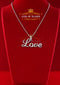 White Attractive" LOVE" Letter 925 Sterling Silver Pendant 2.08ct Cubic Zirconia KING OF BLINGS