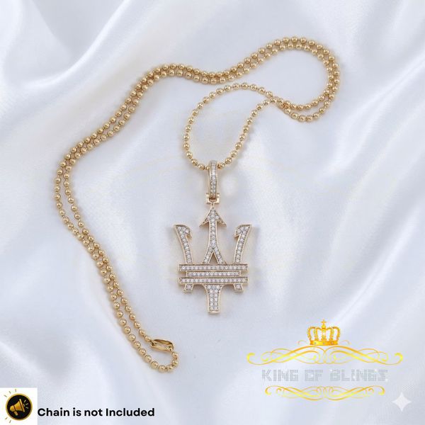 King Of Bling's Promising Yellow Sterling Silver Charming Necklance Pendant1.35ct Cubic Zirconia