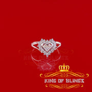 King of Bling's  Real 10 kt Yellow Gold with 0.33CT Genuine Diamond HEART Womens Ring Size 6.5 KING OF BLINGS